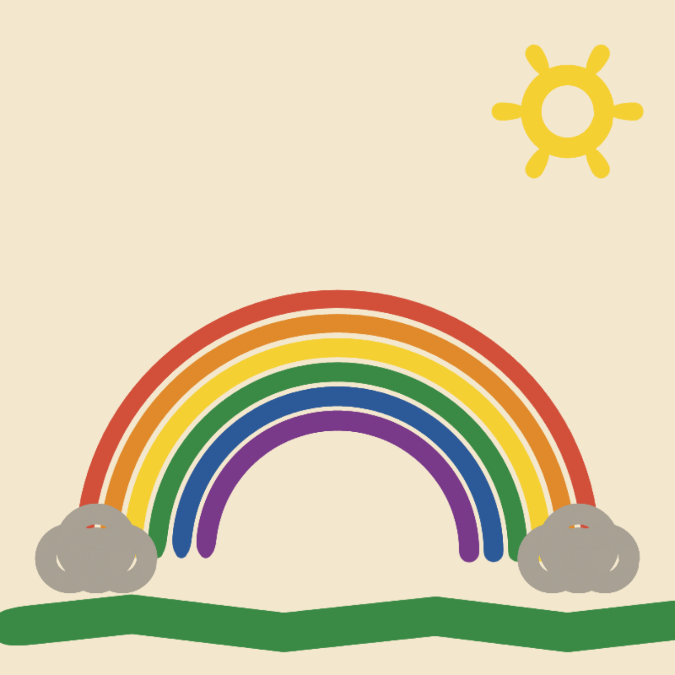 A drawing made in Inkling's canvas — a house, sun, tree, and a bird